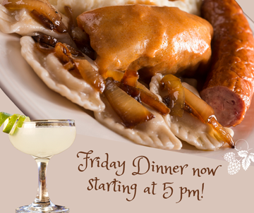 AD: Friday Dinners from 5 pm at the Polish Cultural Center